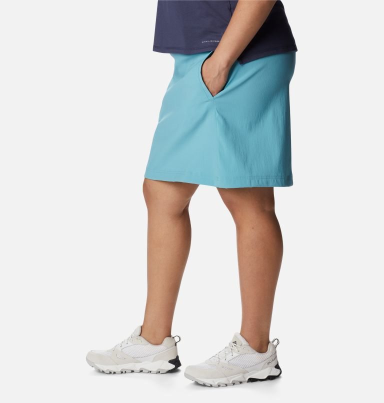Women's Columbia On The Go Skorts Light Blue | Plus Size CA-G5C81